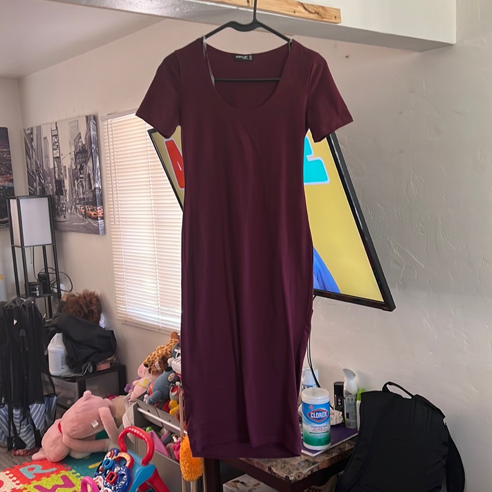 Maroon maxi dress